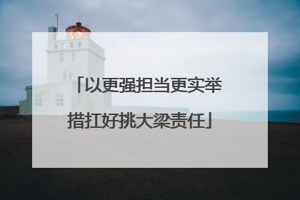 以更强担当更实举措扛好挑大梁责任