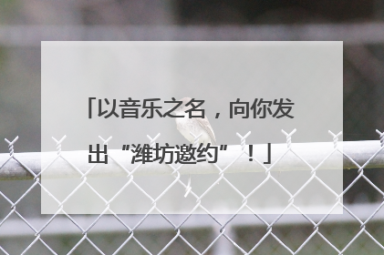 以音乐之名，向你发出“潍坊邀约”！