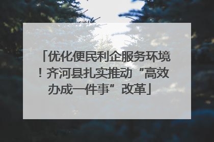 优化便民利企服务环境！齐河县扎实推动“高效办成一件事”改革