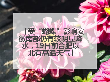 受“蝴蝶”影响安徽南部仍有较明显降水，19日前合肥以北有高温天气