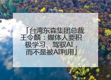台湾东森集团总裁王令麟：媒体人要积极学习、驾驭AI，而不是被AI利用