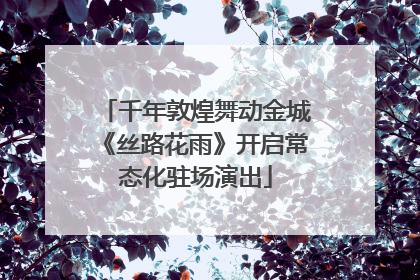 千年敦煌舞动金城《丝路花雨》开启常态化驻场演出