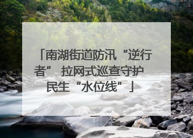 南湖街道防汛“逆行者” 拉网式巡查守护民生“水位线”