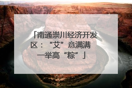 南通崇川经济开发区：“艾”意满满 一举高“粽”