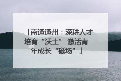 南通通州：深耕人才培育“沃土” 激活青年成长“磁场”