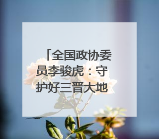 全国政协委员李骏虎：守护好三晋大地的文化宝藏
