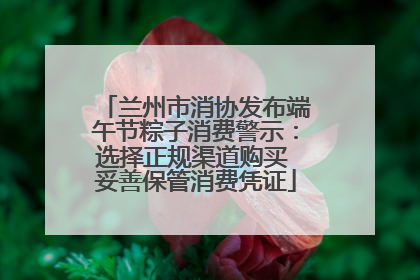 兰州市消协发布端午节粽子消费警示：选择正规渠道购买 妥善保管消费凭证