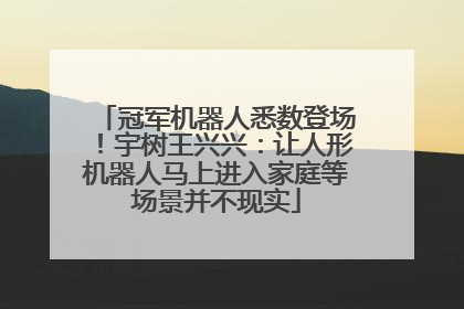 冠军机器人悉数登场！宇树王兴兴：让人形机器人马上进入家庭等场景并不现实