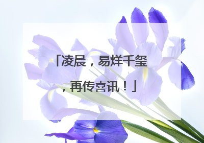 凌晨，易烊千玺，再传喜讯！