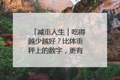 减重人生｜吃得越少越好？比体重秤上的数字，更有意义的是什么？