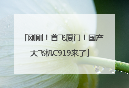 刚刚！首飞厦门！国产大飞机C919来了