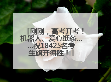 刚刚，高考开考！机器人、爱心纸条……祝18425名考生旗开得胜！