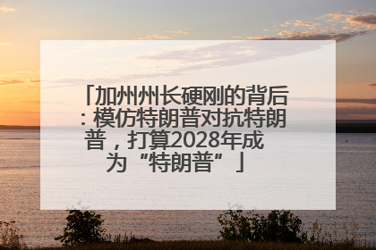 加州州长硬刚的背后：模仿特朗普对抗特朗普，打算2028年成为“特朗普”