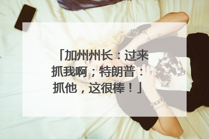 加州州长：过来抓我啊；特朗普：抓他，这很棒！