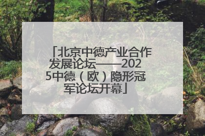 北京中德产业合作发展论坛——2025中德（欧）隐形冠军论坛开幕
