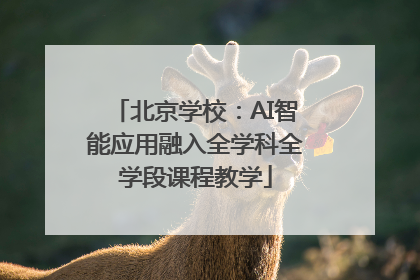 北京学校：AI智能应用融入全学科全学段课程教学