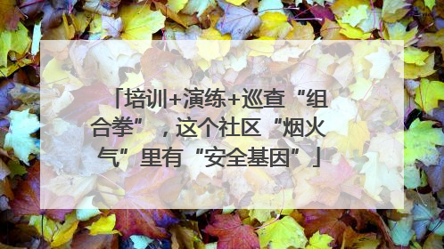 培训+演练+巡查“组合拳”，这个社区“烟火气”里有“安全基因”
