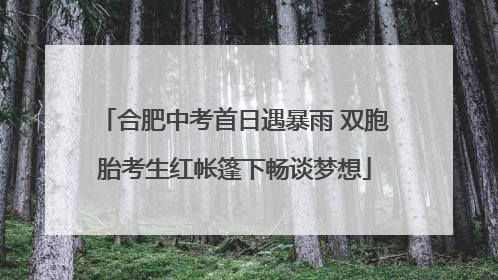 合肥中考首日遇暴雨 双胞胎考生红帐篷下畅谈梦想