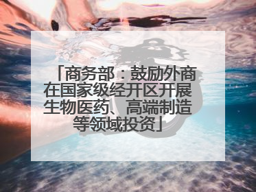 商务部：鼓励外商在国家级经开区开展生物医药、高端制造等领域投资
