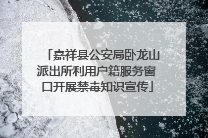 嘉祥县公安局卧龙山派出所利用户籍服务窗口开展禁毒知识宣传