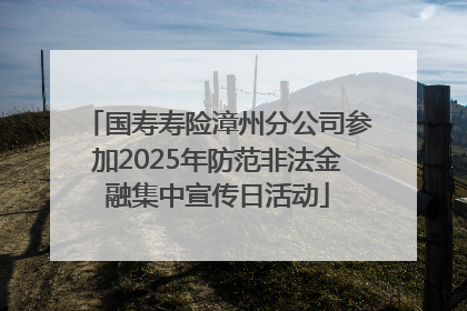 国寿寿险漳州分公司参加2025年防范非法金融集中宣传日活动