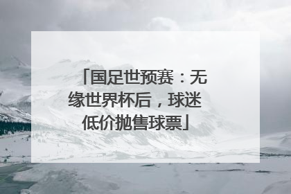 国足世预赛：无缘世界杯后，球迷低价抛售球票