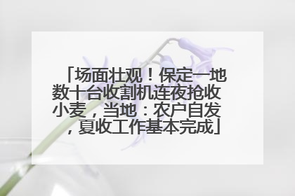 场面壮观！保定一地数十台收割机连夜抢收小麦，当地：农户自发，夏收工作基本完成
