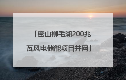 密山柳毛湖200兆瓦风电储能项目并网