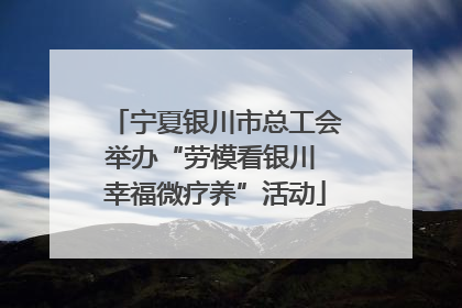 宁夏银川市总工会举办“劳模看银川 幸福微疗养”活动