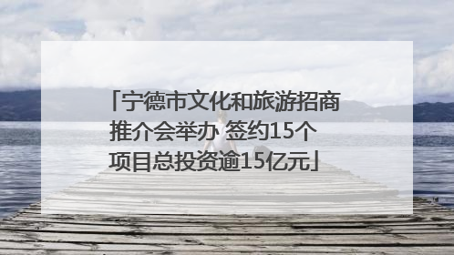 宁德市文化和旅游招商推介会举办 签约15个项目总投资逾15亿元