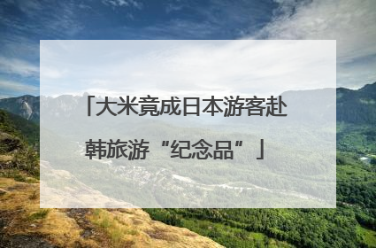 大米竟成日本游客赴韩旅游“纪念品”