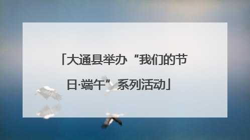 大通县举办“我们的节日·端午”系列活动