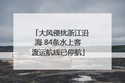 大风侵扰浙江沿海 84条水上客渡运航线已停航