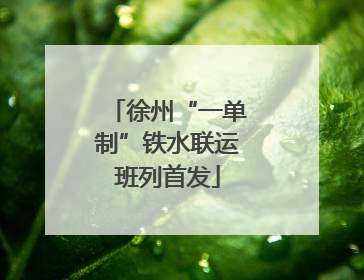徐州“一单制”铁水联运班列首发