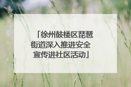 徐州鼓楼区琵琶街道深入推进安全宣传进社区活动