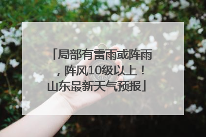 局部有雷雨或阵雨，阵风10级以上！山东最新天气预报