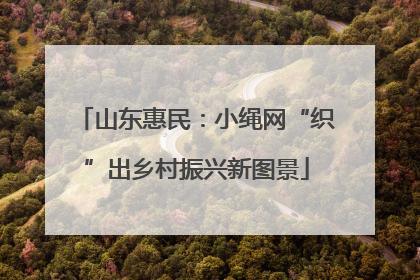 山东惠民：小绳网“织”出乡村振兴新图景