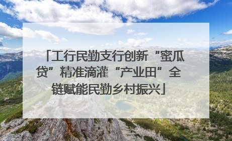 工行民勤支行创新“蜜瓜贷”精准滴灌“产业田”全链赋能民勤乡村振兴