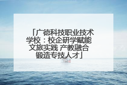广德科技职业技术学校：校企研学赋能文旅实践 产教融合锻造专技人才