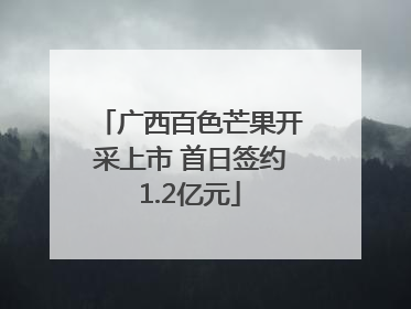 广西百色芒果开采上市 首日签约1.2亿元