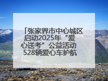 张家界市中心城区启动2025年“爱心送考”公益活动 528辆爱心车护航高考学子