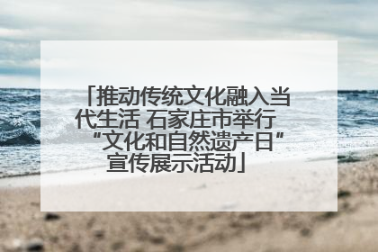 推动传统文化融入当代生活 石家庄市举行“文化和自然遗产日”宣传展示活动