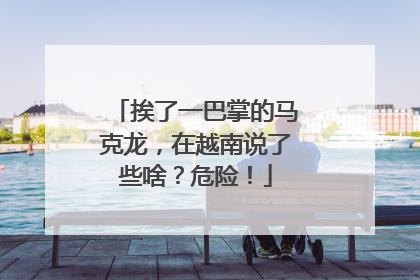 挨了一巴掌的马克龙，在越南说了些啥？危险！