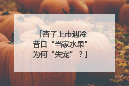 杏子上市遇冷 昔日“当家水果”为何“失宠”？