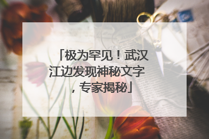 极为罕见！武汉江边发现神秘文字，专家揭秘