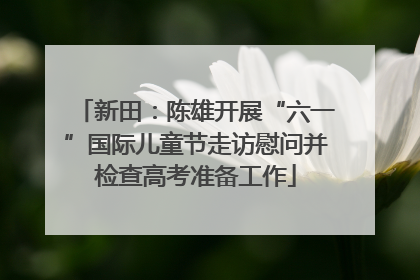 新田：陈雄开展“六一”国际儿童节走访慰问并检查高考准备工作