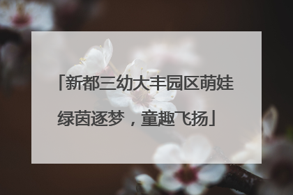 新都三幼大丰园区萌娃绿茵逐梦，童趣飞扬