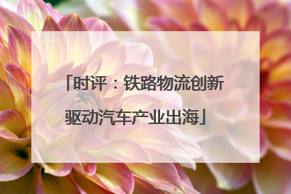 时评：铁路物流创新驱动汽车产业出海
