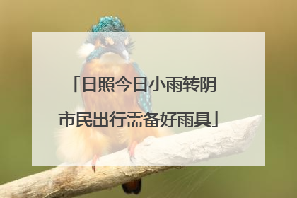 日照今日小雨转阴 市民出行需备好雨具