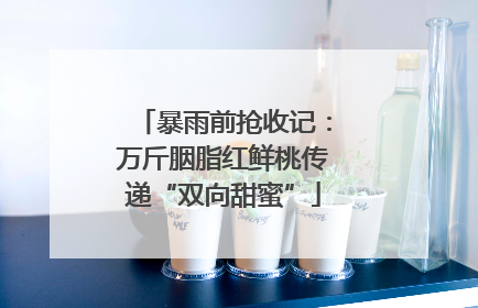 暴雨前抢收记：万斤胭脂红鲜桃传递“双向甜蜜”